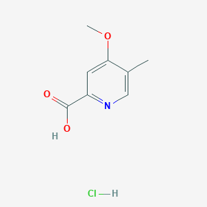 molecular formula C8H10ClNO3 B1433003 4-Methoxy-5-methylpyridine-2-carboxylic acid hydrochloride CAS No. 1376367-30-4