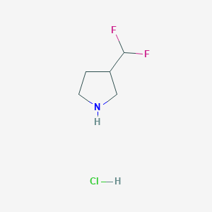 molecular formula C5H10ClF2N B1433004 3-(Difluoromethyl)pyrrolidine hydrochloride CAS No. 1376176-56-5