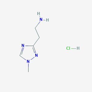 molecular formula C5H11ClN4 B1433005 2-(1-methyl-1H-1,2,4-triazol-3-yl)ethan-1-amine hydrochloride CAS No. 1384430-52-7