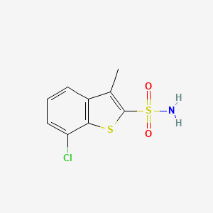 molecular formula C9H8ClNO2S2 B1433007 7-Chloro-3-methyl-1-benzothiophene-2-sulfonamide CAS No. 1394040-10-8