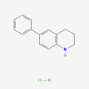 molecular formula C15H16ClN B1433008 6-Phenyl-1,2,3,4-tetrahydroquinoline hydrochloride CAS No. 1394040-95-9