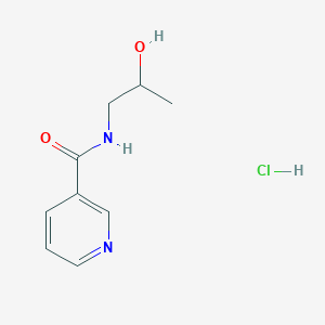 molecular formula C9H13ClN2O2 B1433009 N-(2-hydroxypropyl)pyridine-3-carboxamide hydrochloride CAS No. 1394041-46-3