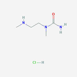 molecular formula C5H14ClN3O B1433015 3-Methyl-3-[2-(methylamino)ethyl]urea hydrochloride CAS No. 1423031-74-6