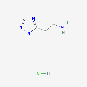 molecular formula C5H11ClN4 B1433018 2-(1-甲基-1H-1,2,4-三唑-5-基)乙胺盐酸盐 CAS No. 1384427-54-6