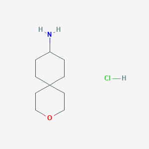 molecular formula C10H20ClNO B1433021 3-Oxaspiro[5.5]undecan-9-amine hydrochloride CAS No. 1376292-28-2