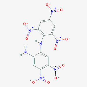molecular formula C12H7N7O10 B14330235 4,5-Dinitro-N~1~-(2,4,6-trinitrophenyl)benzene-1,2-diamine CAS No. 105049-04-5