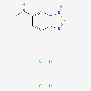 molecular formula C9H13Cl2N3 B1433026 N,2-dimethyl-1H-1,3-benzodiazol-5-amine dihydrochloride CAS No. 1384430-25-4