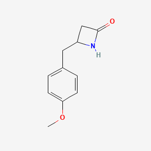 molecular formula C11H13NO2 B1433029 4-[(4-甲氧基苯基)甲基]氮杂环-2-酮 CAS No. 1379812-30-2