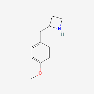molecular formula C11H15NO B1433030 2-[(4-Methoxyphenyl)methyl]azetidine CAS No. 1394042-30-8