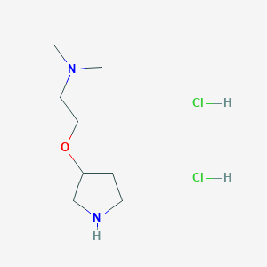 molecular formula C8H20Cl2N2O B1433031 Dimethyl[2-(pyrrolidin-3-yloxy)ethyl]amine dihydrochloride CAS No. 1394040-74-4