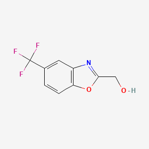 molecular formula C9H6F3NO2 B1433032 [5-(Trifluoromethyl)-1,3-benzoxazol-2-yl]methanol CAS No. 1394041-51-0