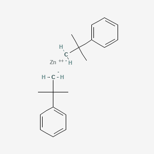 molecular formula C20H26Zn B14330320 zinc;2-methanidylpropan-2-ylbenzene CAS No. 110139-76-9