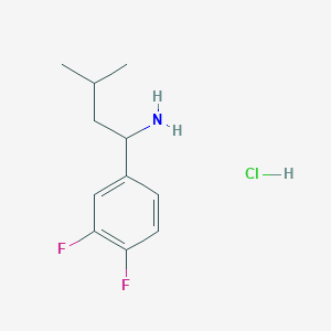 molecular formula C11H16ClF2N B1433039 1-(3,4-Difluorophenyl)-3-methylbutan-1-amine hydrochloride CAS No. 1219455-80-7