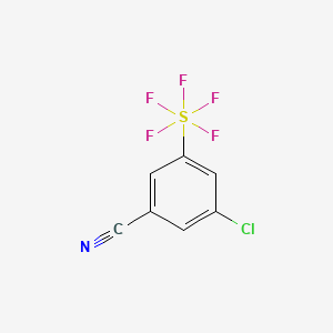 molecular formula C7H3ClF5NS B1433040 3-Chloro-5-(pentafluorosulfur)benzonitrile CAS No. 159727-28-3