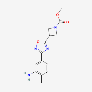 Methyl 3-(3-(3-amino-4-methylphenyl)-1,2,4-oxadiazol-5-yl)azetidine-1-carboxylate