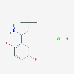 molecular formula C12H18ClF2N B1433045 1-(2,5-Difluorophenyl)-3,3-dimethylbutan-1-amine hydrochloride CAS No. 1864074-58-7