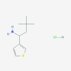 3,3-Dimethyl-1-(thiophen-3-yl)butan-1-amine hydrochloride