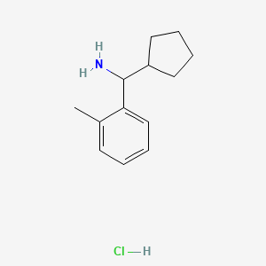 molecular formula C13H20ClN B1433057 Cyclopentyl(o-tolyl)methanamine hydrochloride CAS No. 1864059-10-8