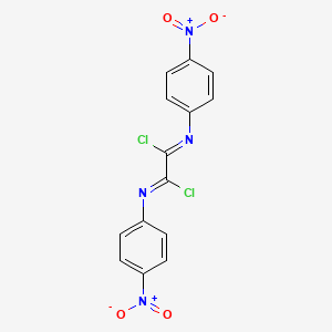 molecular formula C14H8Cl2N4O4 B14330598 Ethanediimidoyl dichloride, bis(4-nitrophenyl)- CAS No. 109735-70-8