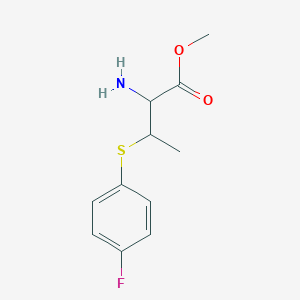 Methyl 2-amino-3-((4-fluorophenyl)thio)butanoate