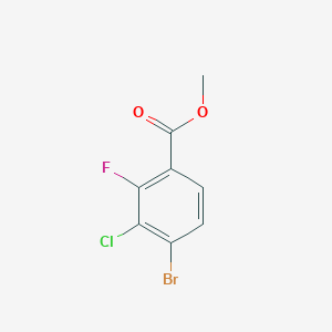 molecular formula C8H5BrClFO2 B1433071 Methyl 4-bromo-3-chloro-2-fluorobenzoate CAS No. 1427440-57-0