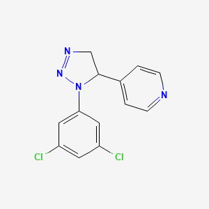 molecular formula C13H10Cl2N4 B14330714 Pyridine, 4-[1-(3,5-dichlorophenyl)-4,5-dihydro-1H-1,2,3-triazol-5-yl]- CAS No. 106878-44-8