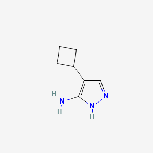 molecular formula C7H11N3 B1433073 4-Cyclobutyl-1H-pyrazol-3-amine CAS No. 1707602-39-8