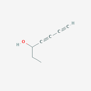 molecular formula C7H8O B14330737 4,6-Heptadiyn-3-ol CAS No. 106031-46-3