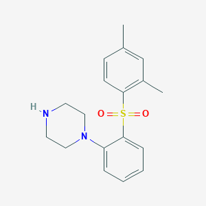 molecular formula C18H22N2O2S B1433075 1-[2-(2,4-Dimethylphenyl)sulfonylphenyl]piperazine CAS No. 1639263-80-1