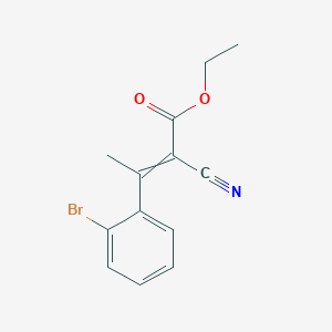 molecular formula C13H12BrNO2 B14330762 Ethyl 3-(2-bromophenyl)-2-cyanobut-2-enoate 