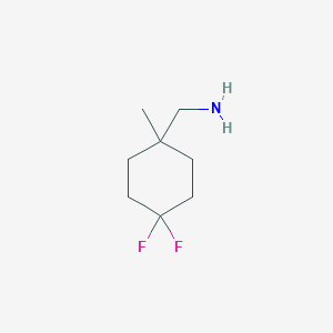 molecular formula C8H15F2N B1433078 (4,4-Difluoro-1-methylcyclohexyl)methanamine CAS No. 1708157-79-2