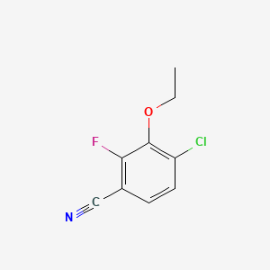 molecular formula C9H7ClFNO B1433080 4-Chloro-3-ethoxy-2-fluorobenzonitrile CAS No. 1373920-89-8
