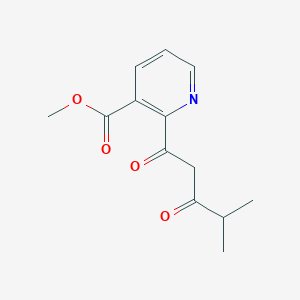 molecular formula C13H15NO4 B14330856 Methyl 2-(4-methyl-3-oxopentanoyl)pyridine-3-carboxylate CAS No. 110236-20-9