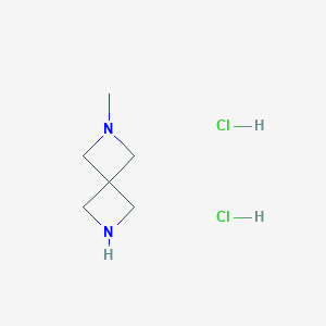 molecular formula C6H14Cl2N2 B1433087 2-Methyl-2,6-diazaspiro[3.3]heptane dihydrochloride CAS No. 1630082-57-3