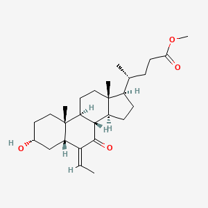 (R)-Methyl 4-((3R,5R,8S,9S,10R,13R,14S,17R,Z)-6-ethylidene-3-hydroxy-10,13-dimethyl-7-oxohexadecahydro-1H-cyclopenta[a]phenanthren-17-yl)pentanoate