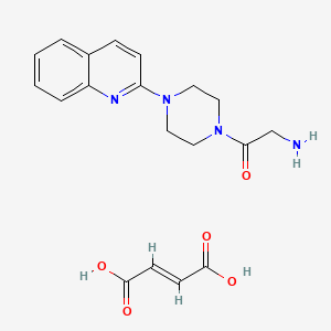 molecular formula C19H22N4O5 B14330994 Piperazine, 1-glycyl-4-(2-quinolyl)-, maleate CAS No. 101153-50-8