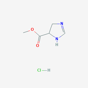 molecular formula C5H9ClN2O2 B1433100 methyl 4,5-dihydro-1H-imidazole-4-carboxylate hydrochloride CAS No. 1394729-60-2