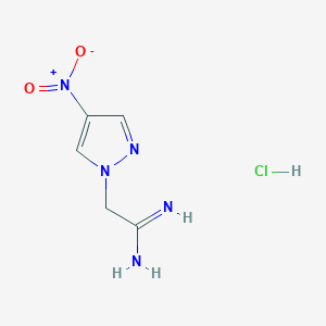 molecular formula C5H8ClN5O2 B1433101 盐酸2-(4-硝基-1H-吡唑-1-基)乙酰胺 CAS No. 1423029-01-9