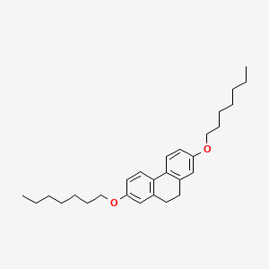molecular formula C28H40O2 B14331048 2,7-Bis(heptyloxy)-9,10-dihydrophenanthrene CAS No. 110347-38-1