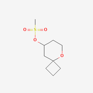 molecular formula C9H16O4S B1433107 5-Oxaspiro[3.5]nonan-8-yl methanesulfonate CAS No. 1309366-15-1