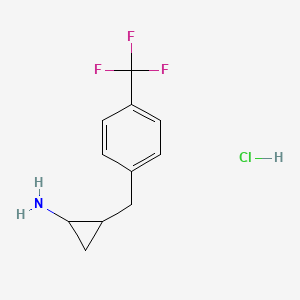 molecular formula C11H13ClF3N B1433108 2-{[4-(Trifluoromethyl)phenyl]methyl}cyclopropan-1-amine hydrochloride CAS No. 1394042-04-6