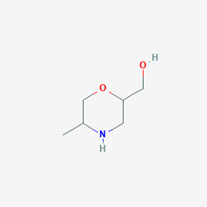 molecular formula C6H13NO2 B1433109 (5-Methylmorpholin-2-yl)methanol CAS No. 1394040-71-1