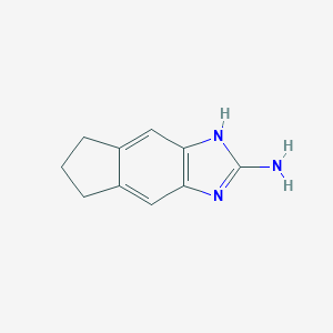 B143311 Indeno[5,6-d]imidazol-2-amine, 1,5,6,7-tetrahydro- CAS No. 133100-21-7