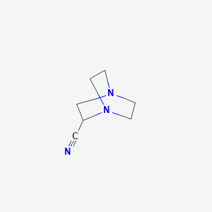 molecular formula C7H11N3 B1433118 1,4-Diazabicyclo[2.2.2]octane-2-carbonitrile CAS No. 1394774-46-9
