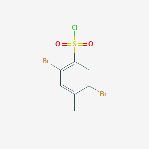 molecular formula C7H5Br2ClO2S B1433120 2,5-Dibromo-4-methylbenzene-1-sulfonyl chloride CAS No. 1394041-86-1