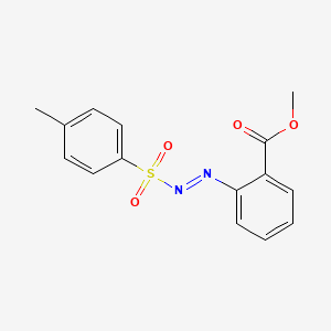 molecular formula C15H14N2O4S B14331204 Methyl 2-[(E)-(4-methylbenzene-1-sulfonyl)diazenyl]benzoate CAS No. 105230-44-2