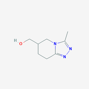 molecular formula C8H13N3O B1433124 {3-methyl-5H,6H,7H,8H-[1,2,4]triazolo[4,3-a]pyridin-6-yl}methanol CAS No. 1384430-58-3