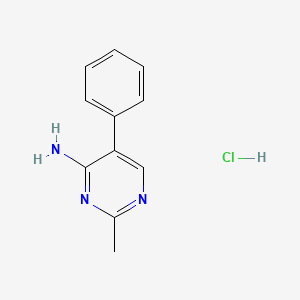 molecular formula C11H12ClN3 B1433131 2-Methyl-5-phenylpyrimidin-4-amine hydrochloride CAS No. 1423026-91-8
