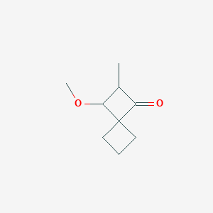 molecular formula C9H14O2 B1433136 3-甲氧基-2-甲基螺[3.3]庚酮 CAS No. 1427381-02-9