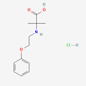 molecular formula C12H18ClNO3 B1433139 2-甲基-2-[(2-苯氧乙基)氨基]丙酸盐酸盐 CAS No. 1432679-97-4